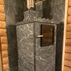 «Парилка под ключ» с печью Гром 50 (П2) Русский Пар1620/60 Талькохлорит и дымоходом ТиС Энерго - установка в Можайске