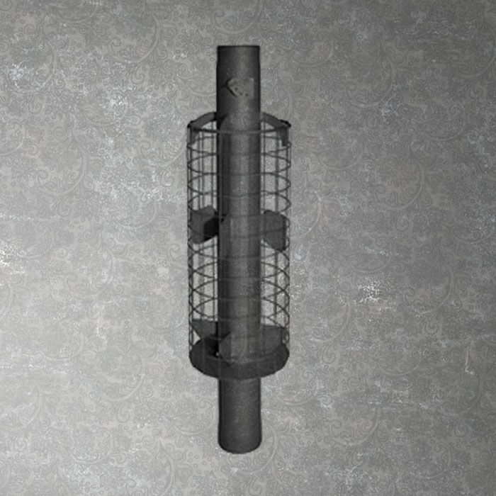 Дымоход Стартовый Конвектор с сеткой для камней и шибером Ф115 L