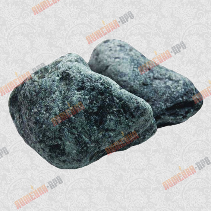 Камень для сауны Серпентинит, 10 кг шлифованный средний