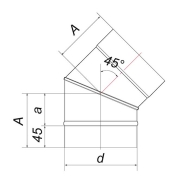 Отвод VBR 45° Ø115