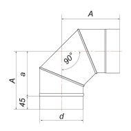 Отвод VBR 90° Ø115