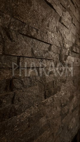 3D панели кварцит черный Classic в интерьере фото 13