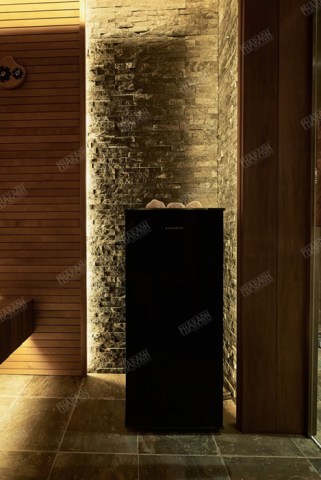 3D панели кварцит черный Classic в интерьере фото 19
