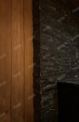 3D панели кварцит черный Classic в интерьере фото 36