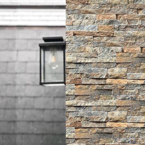 3D панели кварцит мультиколор Classic в интерьере фото 3