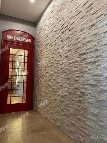 3D панели кварцит белый Classic в интерьере фото 16