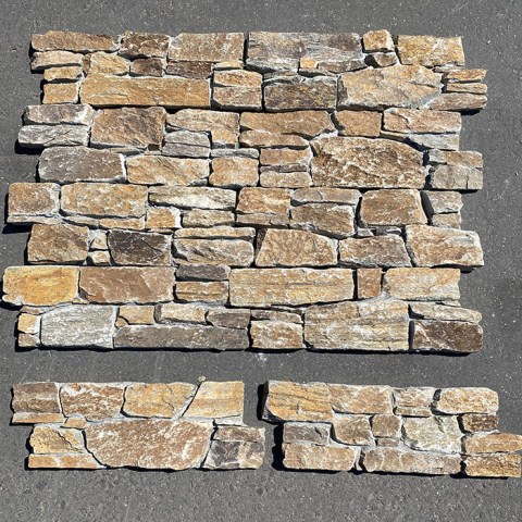3D панели кварцит мультиколор «Грубый камень» (550х200x20-40 мм)