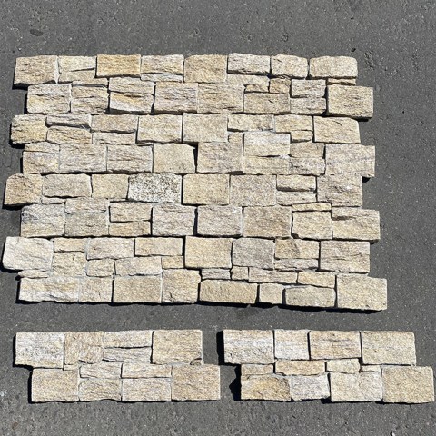3D панели кварцит серо-коричневый «Грубый камень» (550х200x20-40 мм)