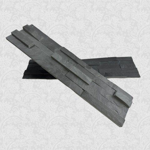 3D панели сланец черный Classic (600х150x10-20 мм)