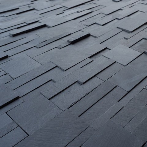 3D панели сланец черный Modern (350х180x10-20 мм)