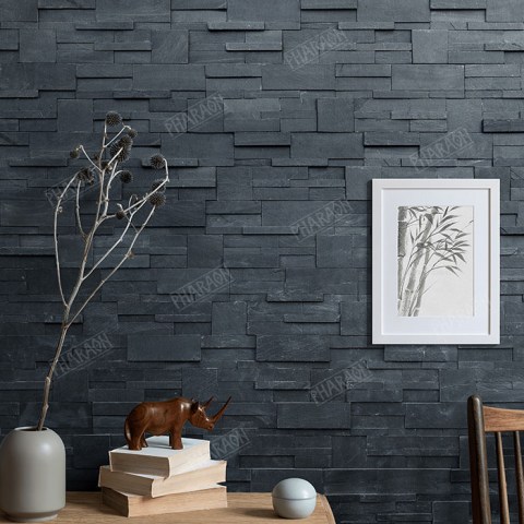 3D панели сланец черный Modern (350х180x10-20 мм)