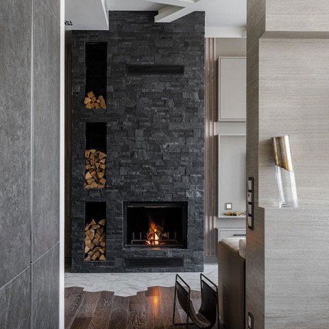 3D панели сланец черный Modern (350х180x10-20 мм)