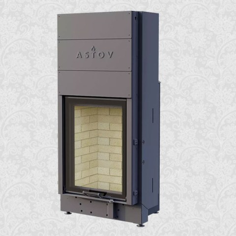 Каминная топка «Astov» ПС 5574 без шибера (Ø200 мм) 3D панели (двойное остекление)