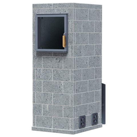 Комплект Гром 30 (П2) Русский пар 1555/45 Талькомагнезит кирпич вид сзади