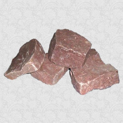 Кварцит малиновый обвалованный, 20 кг, коробка