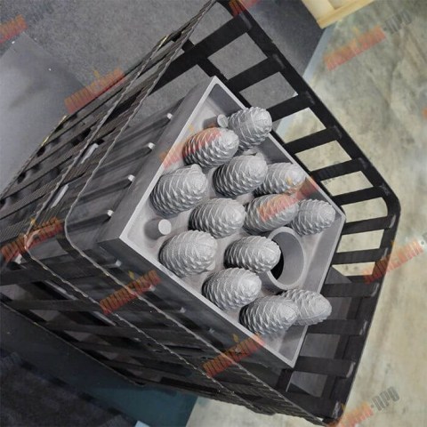 Печь банная чугунная Гроза в сетке 30МС Фото 2