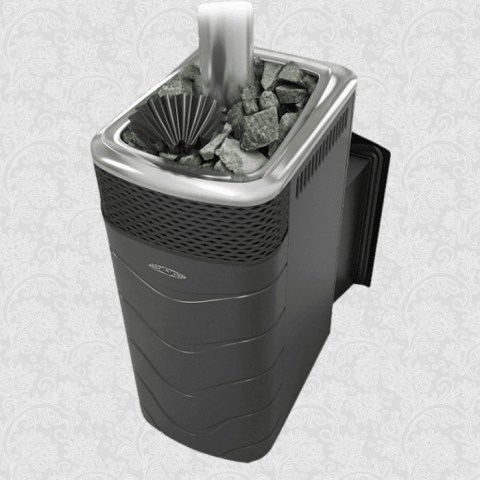 Печь банная Гейзер XXL Inox Витра Антрацит