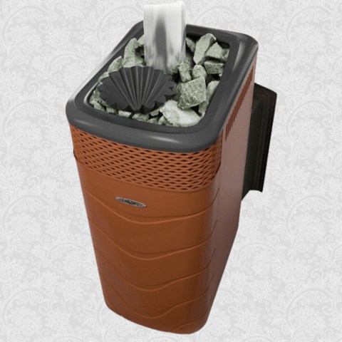 Печь банная Гейзер XXL Inox Витра ЗК Терракота
