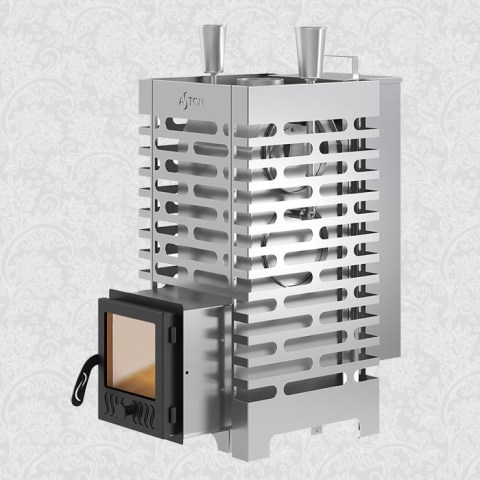 Печь для бани Aston 20 INOX «АКВА» Ø115мм стекло
