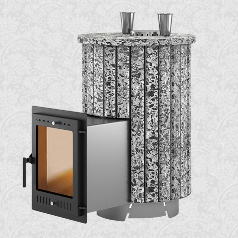 Печь для бани Эверест «Steam Master 38 INOX» Ламель Пироксенит Элит, S-20 (2023)