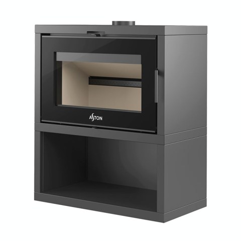 Печь-Камин Aston «Senator Black» 9 кВт (180 м3) Ø 150мм