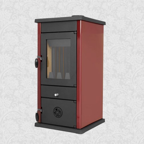 Печь-Камин MBS Thermo Vesta Plus Dark Red