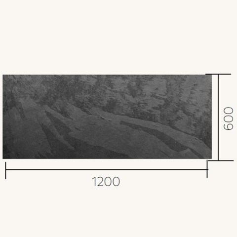 Плитка сланец черный (1200х600х12мм) «Pharaon» (скол)