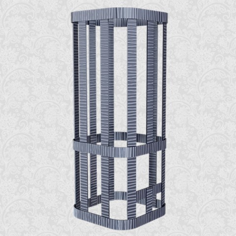 Сетка на трубу для Ураган под ШИБЕР (250х250х650) Гроза 24