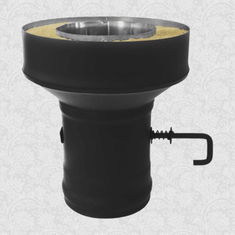 Старт-сэндвич BLACK c шибером (AISI 430/0,8мм) д.150х250 (ММ)