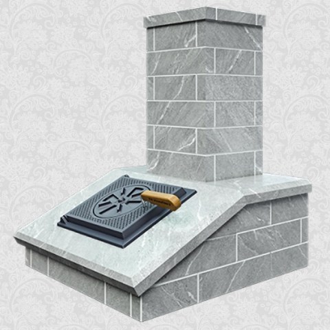 Облицовка на ТРУБУ Классик/Президент КИРПИЧ Талькохлорит Гроза 24 (115х540) (2 ярус) под шибер