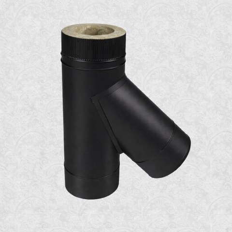 Тройник подключения Black Edition д. 250, 45 гр., AISI 430, 0,5мм