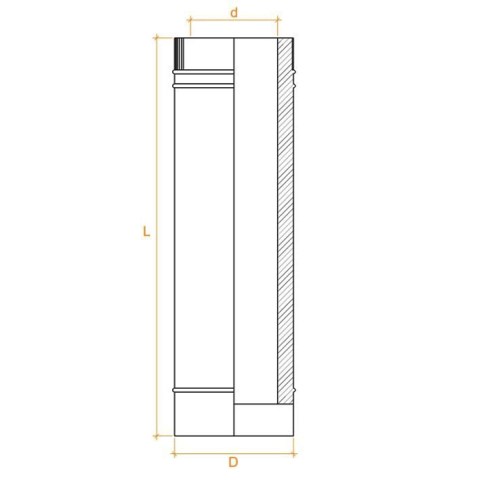 Труба дымовая Нерж Black Edition AISI430 0.5мм