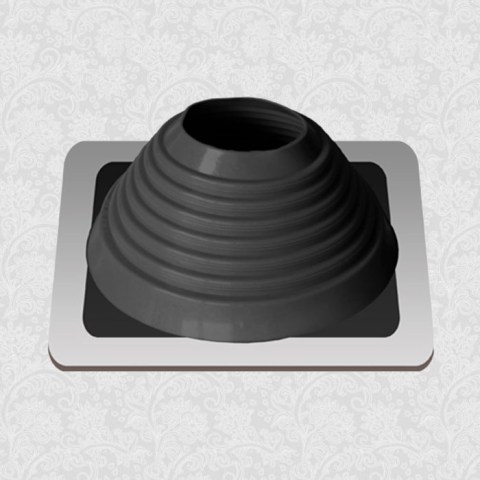 Уплотнитель кровельный №6 силикон 127-228 mm чёрный (black)