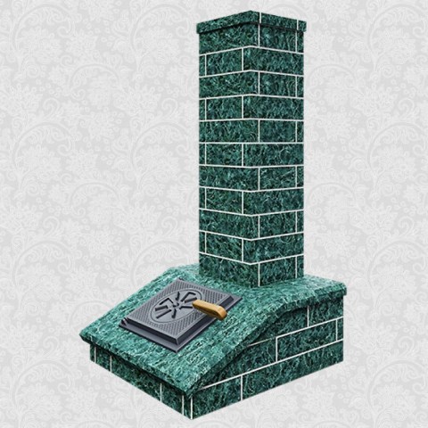 Облицовка на ТРУБУ Классик/Президент КИРПИЧ Змеевик Гроза 18 (115х790) (3 ярус) под шибер